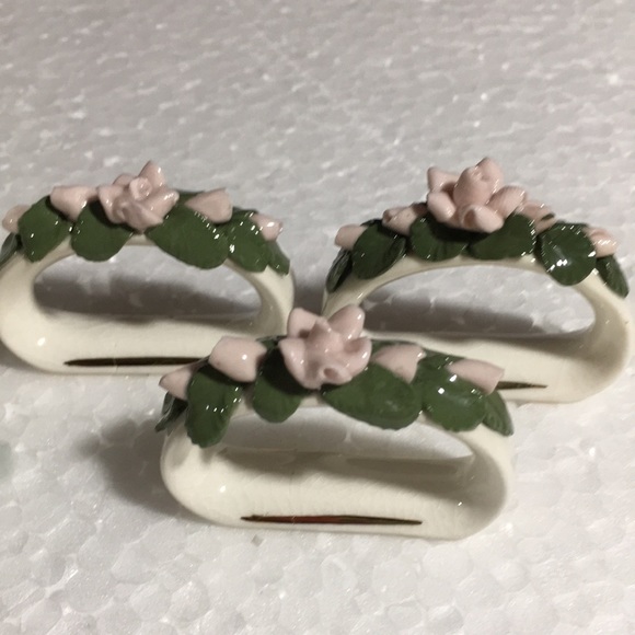 JUWELIER SONNICHSEN FLORAL NAPKIN RINGS - Picture 7 of 9